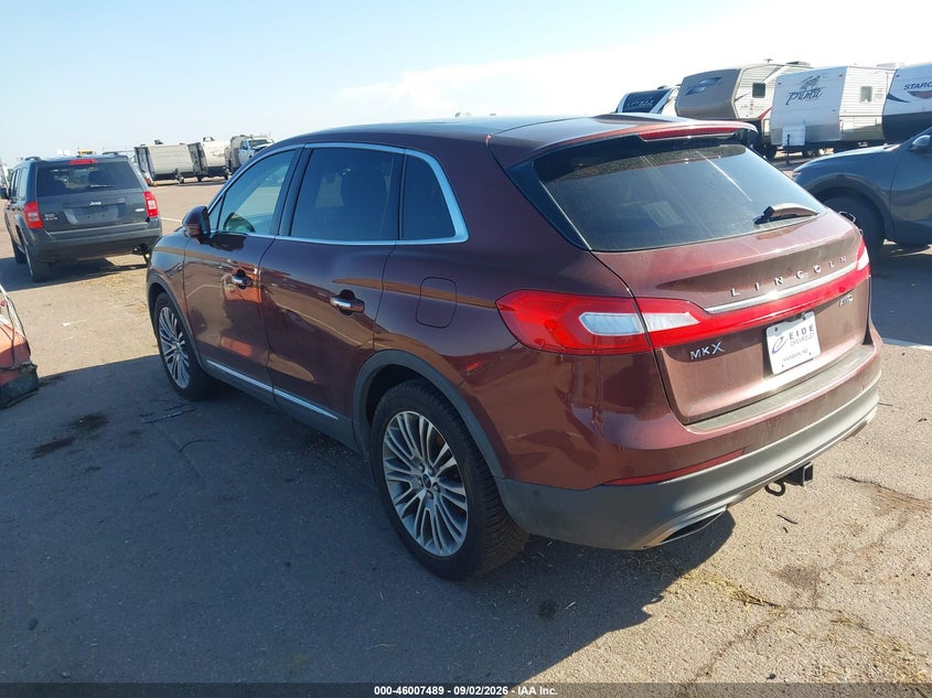 Vin: 2lmtj8lr2gbl46840, lot: 46506865, lincoln mkx reserve 20163