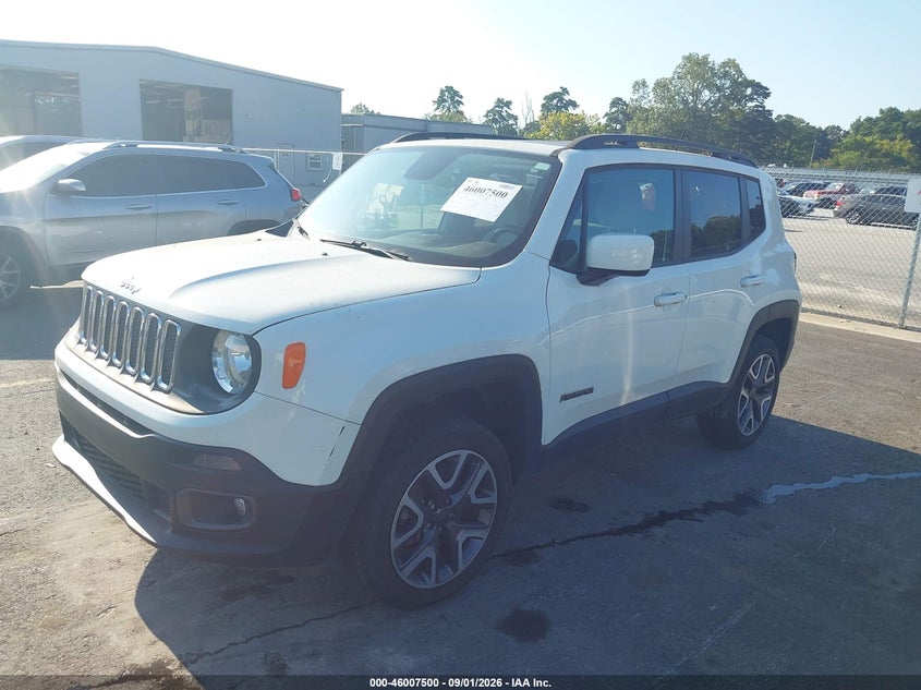 Vin: zaccjbbw6gpe30823, lot: 46506876, jeep renegade latitude 20162