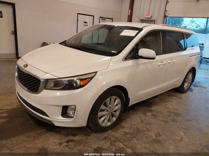 Vin: kndmc5c10f6035511, lot: 46506894, kia sedona ex 20152
