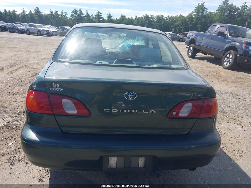 TOYOTA COROLLA 2000 VIN 2T1BR12E9YC336910