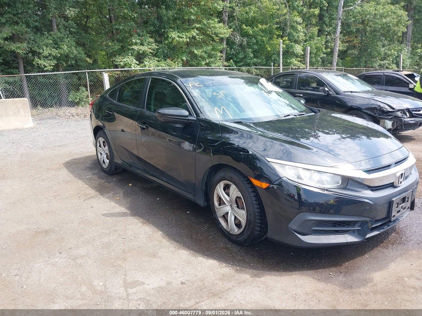 2017 Honda Civic Lx, Left Side, IAAI, VIN 19XFC2F52HE217827