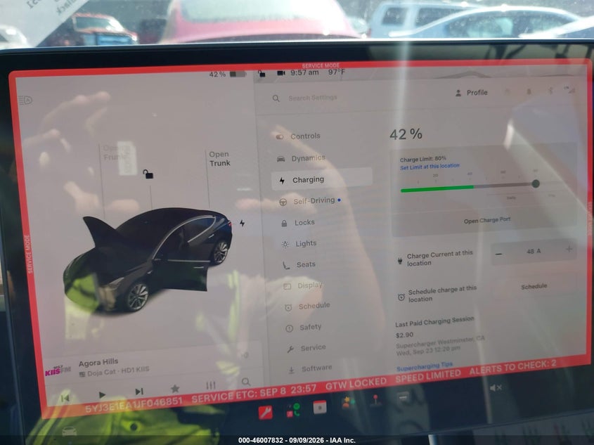 TESLA MODEL 3 2018 VIN 5YJ3E1EA1JF046851