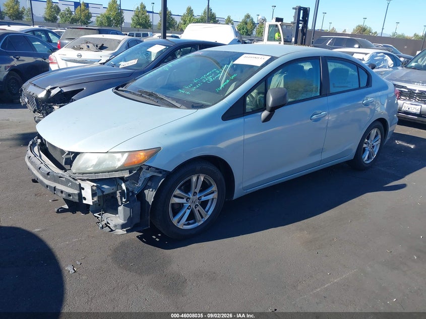 Vin: 2hgfb2f54ch525082, lot: 46507411, honda civic lx 20122