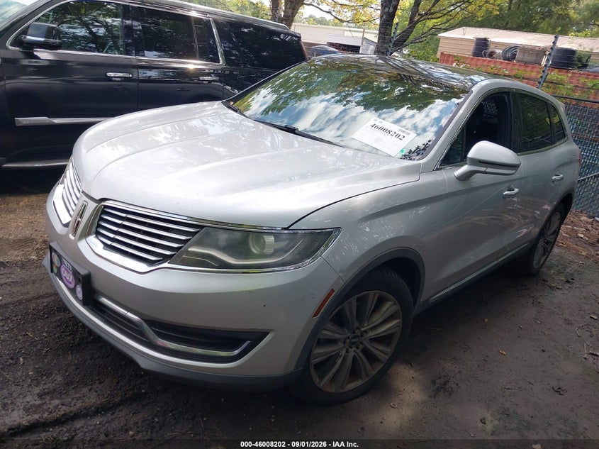 Vin: 2lmtj8lp6gbl43308, lot: 46507578, lincoln mkx reserve 20162