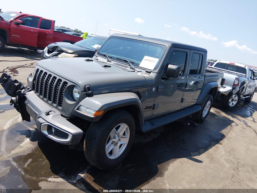 Vin: 1c6hjtag3ml506611, lot: 46507597, jeep gladiator sport s 4x4 20212