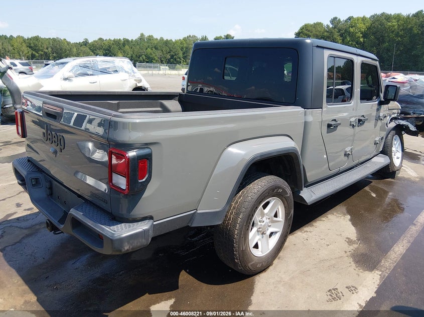 Vin: 1c6hjtag3ml506611, lot: 46507597, jeep gladiator sport s 4x4 20214