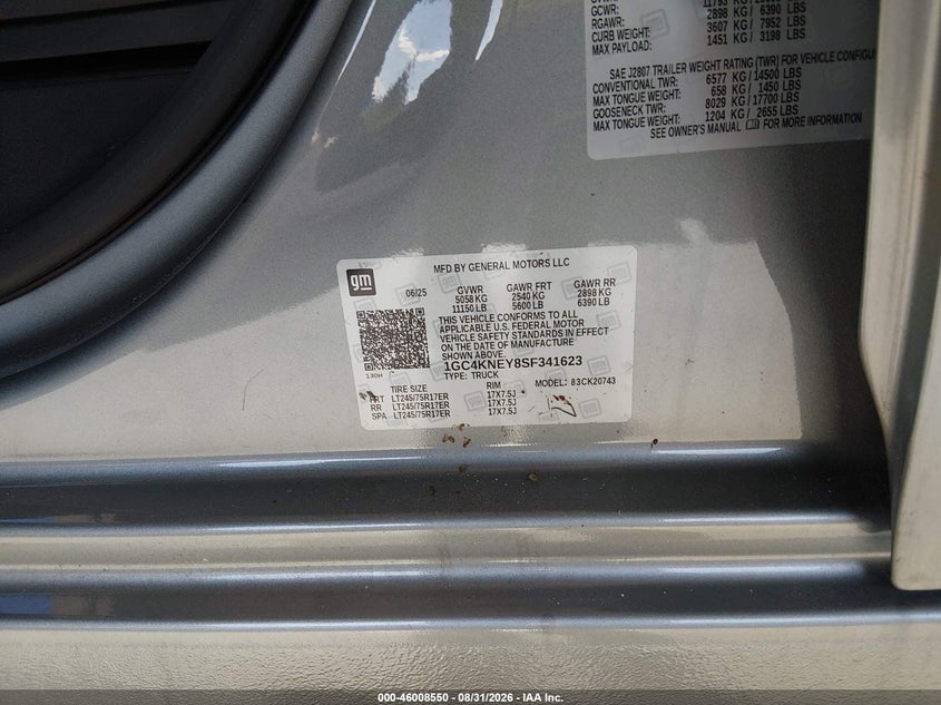 2025 CHEVROLET SILVERADO 2500HD auction photo 8