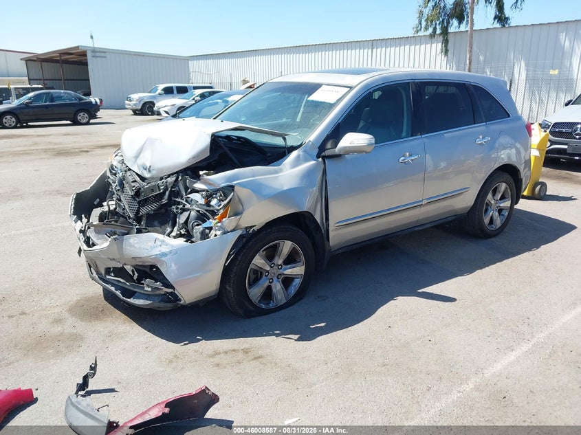 2012 Acura MDX, Front End, IAAI, VIN 2HNYD2H38CH546153 — photo 2