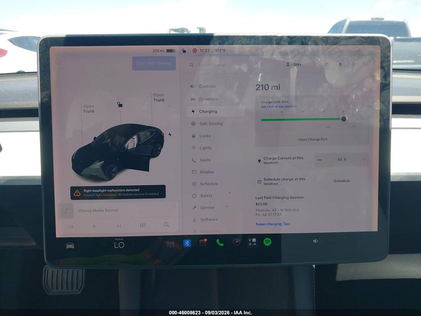 TESLA MODEL 3 2021 VIN 5YJ3E1EB8MF868642