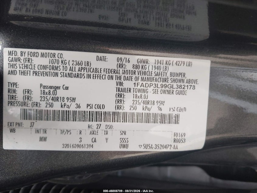 2016 FORD FOCUS ST · Фото 9