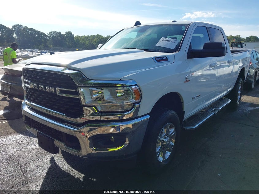 Vin: 3c6ur5dl8ng297991, lot: 46508140, ram 2500 big horn  4x4 6'4 box 20222