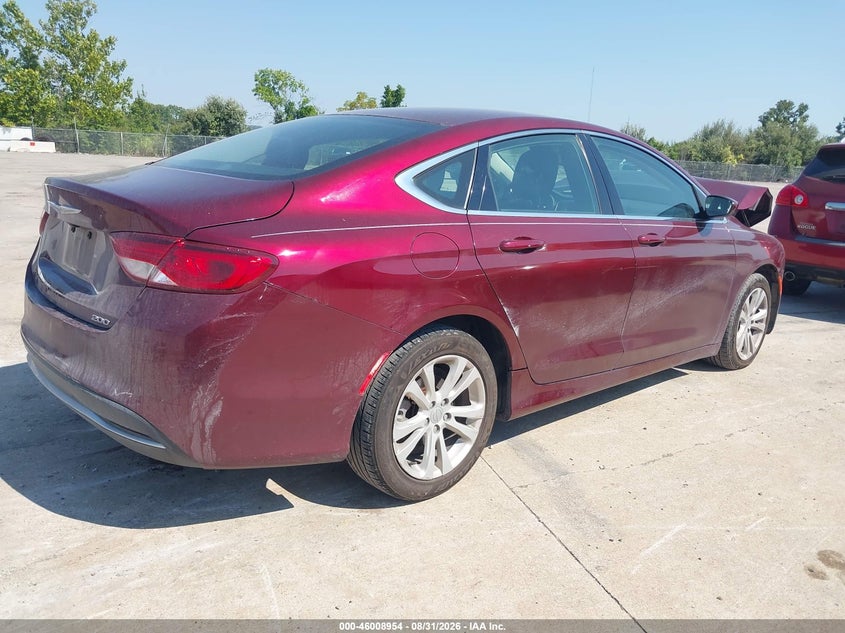 Vin: 1c3cccab8fn547734, lot: 46508330, chrysler 200 limited 20154