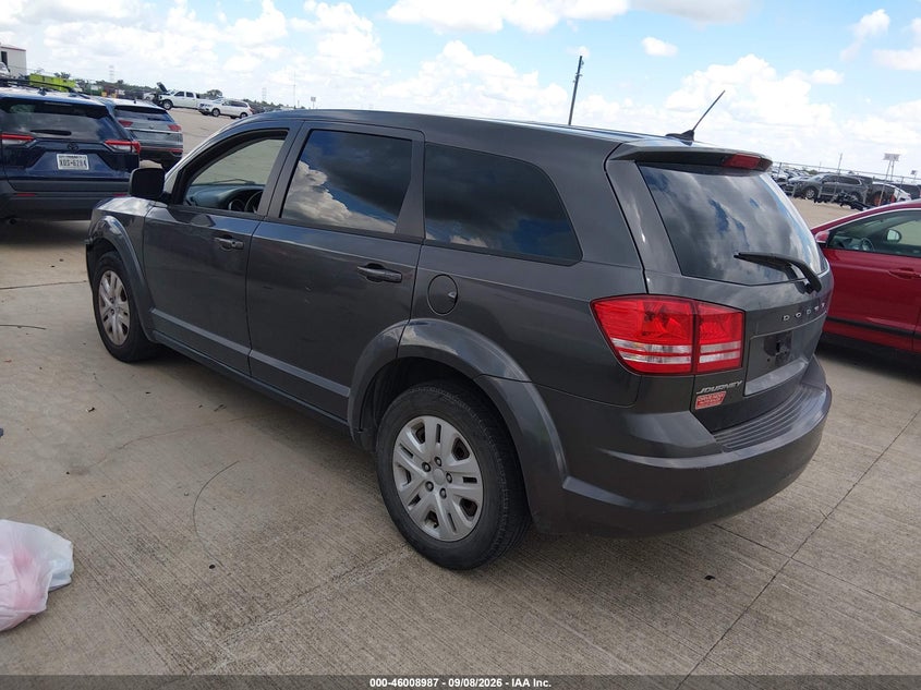 Vin: 3c4pdcab0ft531263, lot: 46508363, dodge journey american value pkg 20153