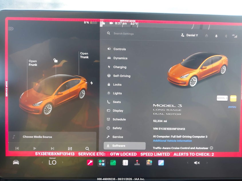 2022 TESLA MODEL 3 auction photo 7