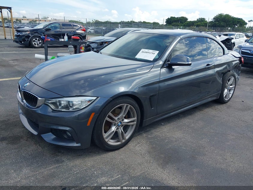 2015 BMW 4er, Left Rear, IAAI, VIN WBA3V7C50FP772185 — photo 2