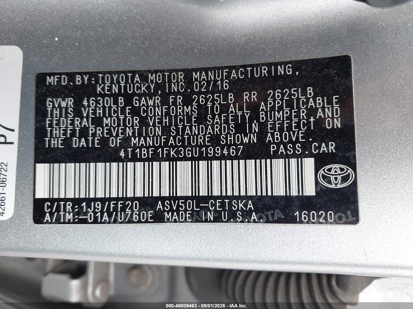 TOYOTA CAMRY - zdjęcie 9
