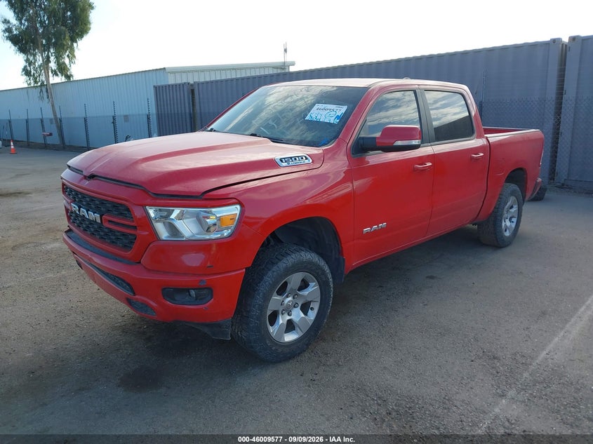 Vin: 1c6rrefg1nn467928, lot: 46508953, ram 1500 big horn  4x2 5'7 box 20222