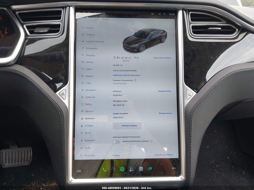 2013 TESLA MODEL S auction photo 7