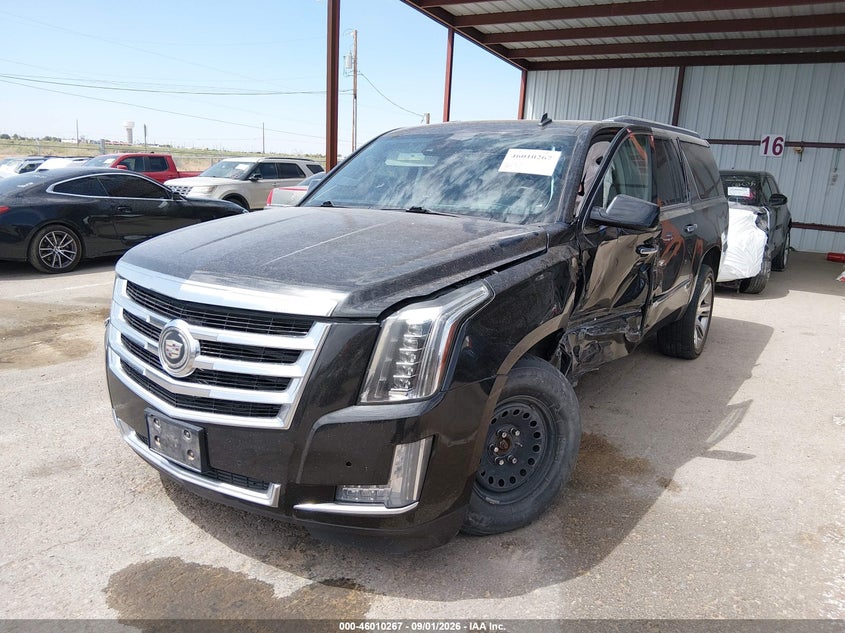 2015 Cadillac Escalade Esv Premium, Left Side, IAAI, VIN 1GYS4JKJXFR196987 — photo 2