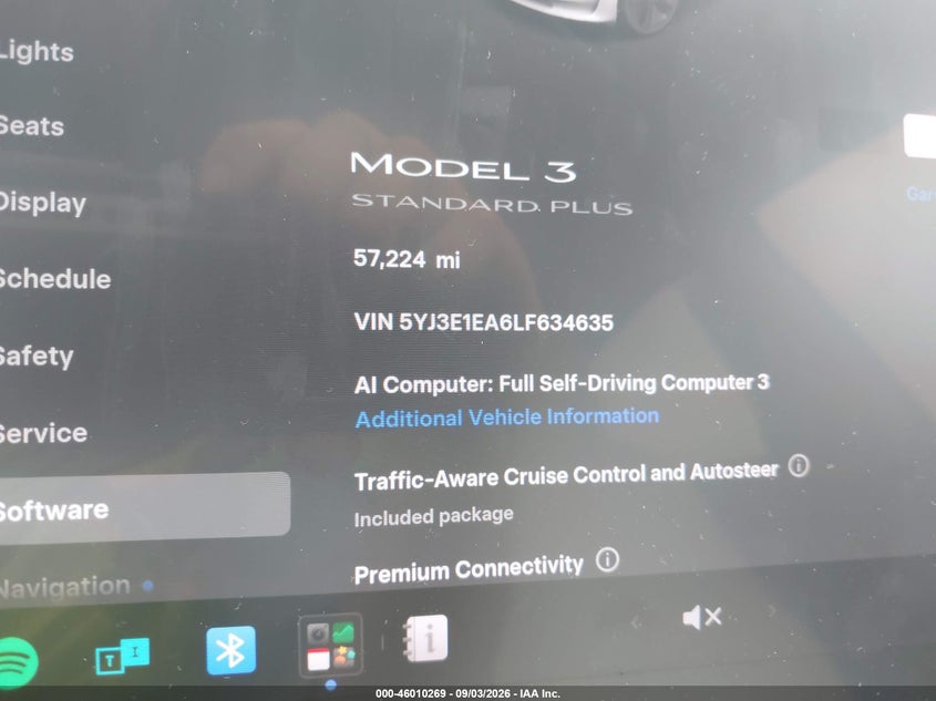 TESLA MODEL 3 2020 VIN 5YJ3E1EA6LF634635