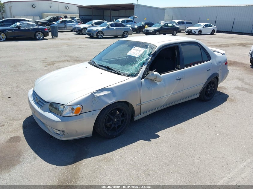 2002 Toyota Corolla, Левый бок, IAAI, VIN 1NXBR12E52Z587400 — фото 2