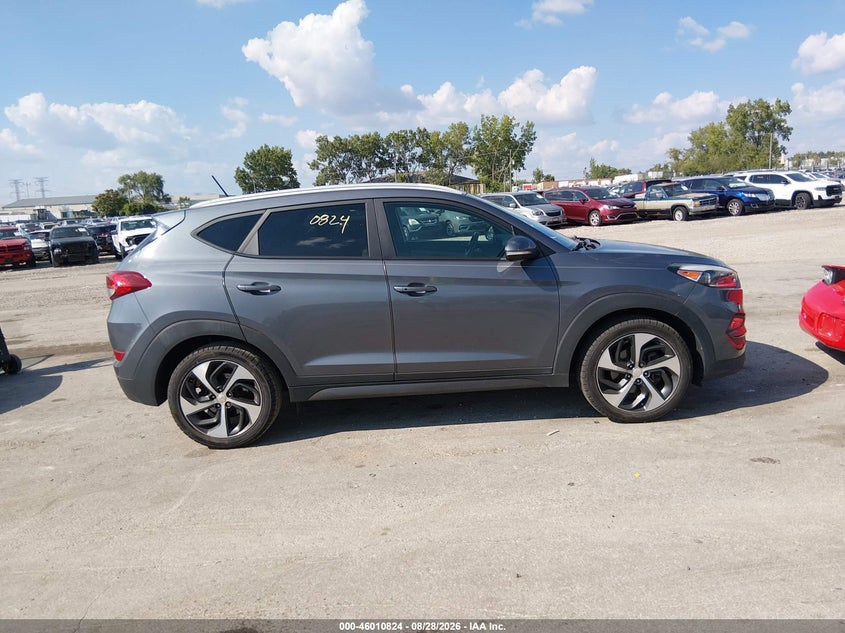 2016 HYUNDAI TUCSON SPORT UTILITY VEHICLE 1.6L I-4 DI, DOHC, VVT, TURBO, REGULAR , 175HP