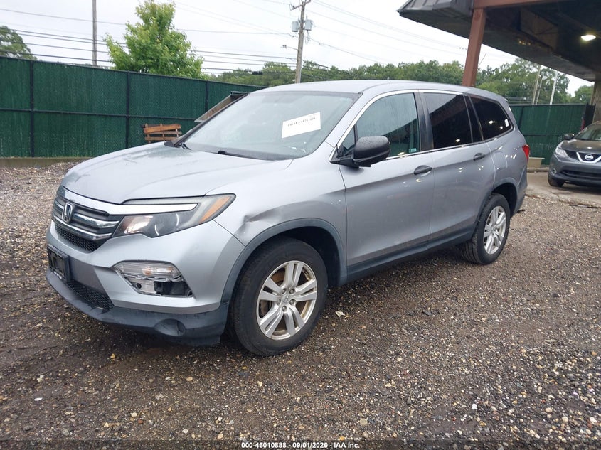 Vin: 5fnyf6h1xjb069248, lot: 46510264, honda pilot lx 20182