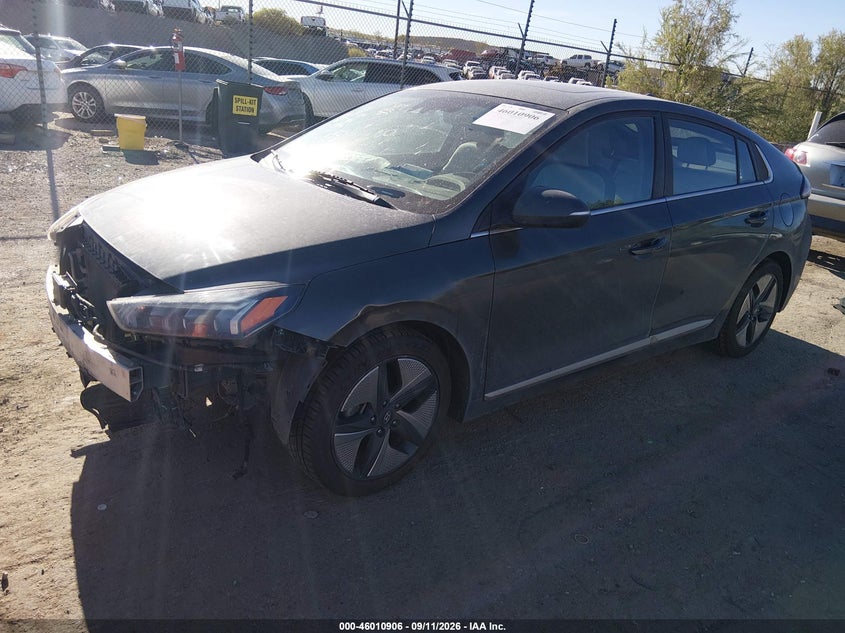 Vin: kmhc85lc6mu259370, lot: 46510283, hyundai ioniq hybrid sel 20212