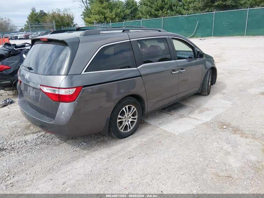 Vin: 5fnrl5h6xbb064622, lot: 46510439, honda odyssey ex-l 20114