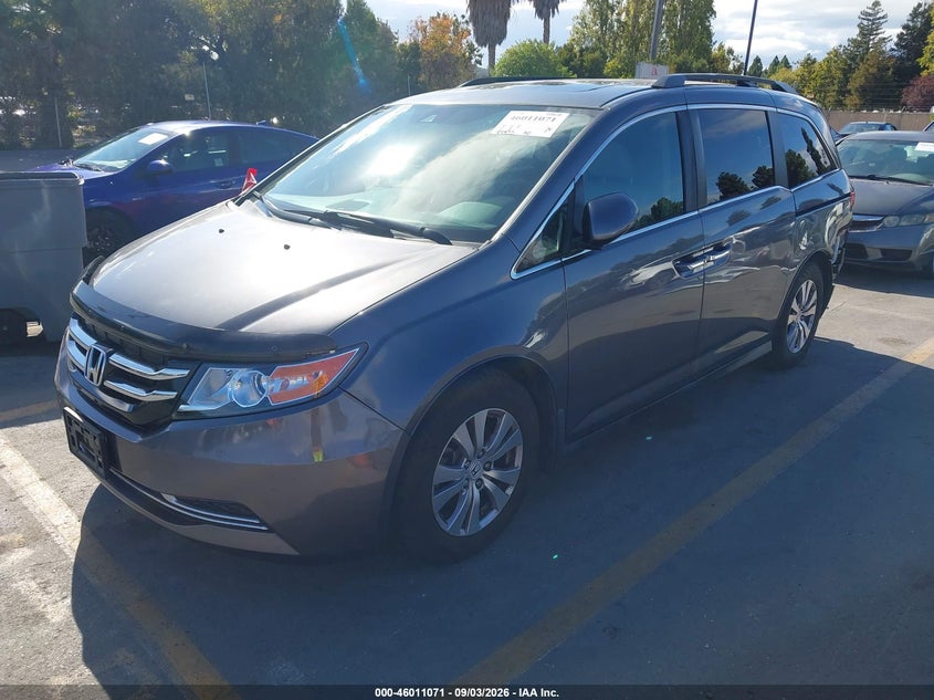 Vin: 5fnrl5h68fb005946, lot: 46510448, honda odyssey ex-l 20152
