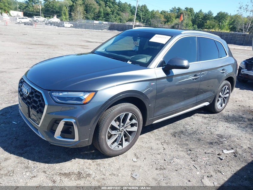 Vin: wa1faafy7n2109491, lot: 46510613, audi q5 prestige 45 tfsi s line quattro s tronic 20222