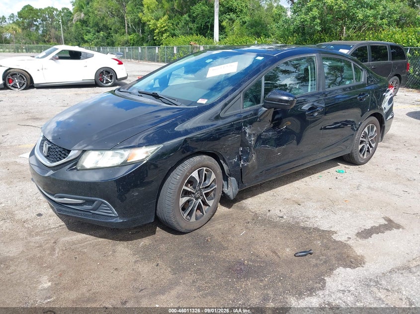 2014 Honda Civic Ex, Левый бок, IAAI, VIN 19XFB2F85EE036309 — фото 2