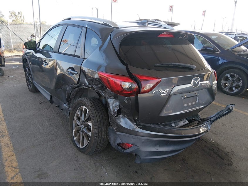 Vin: jm3ke4dy6g0672812, lot: 46510713, mazda cx-5 grand touring 20163