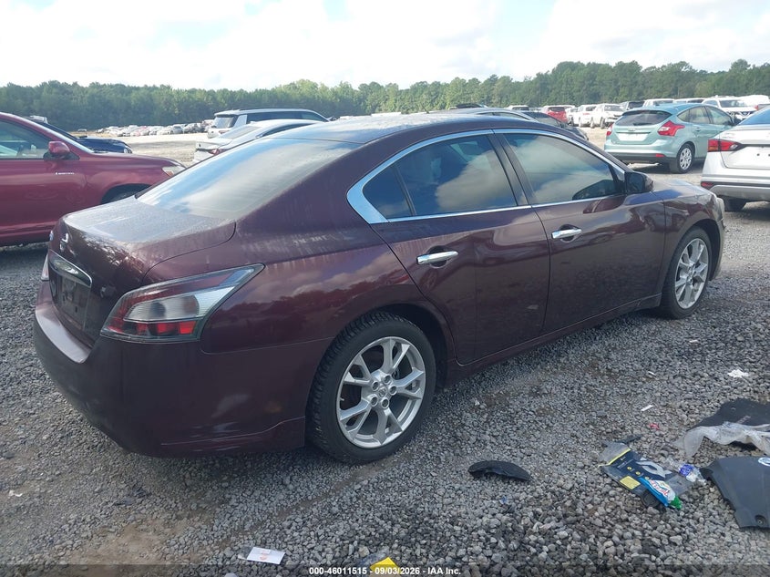 Vin: 1n4aa5ap0ec438295, lot: 46510891, nissan maxima 3.5 s 20144