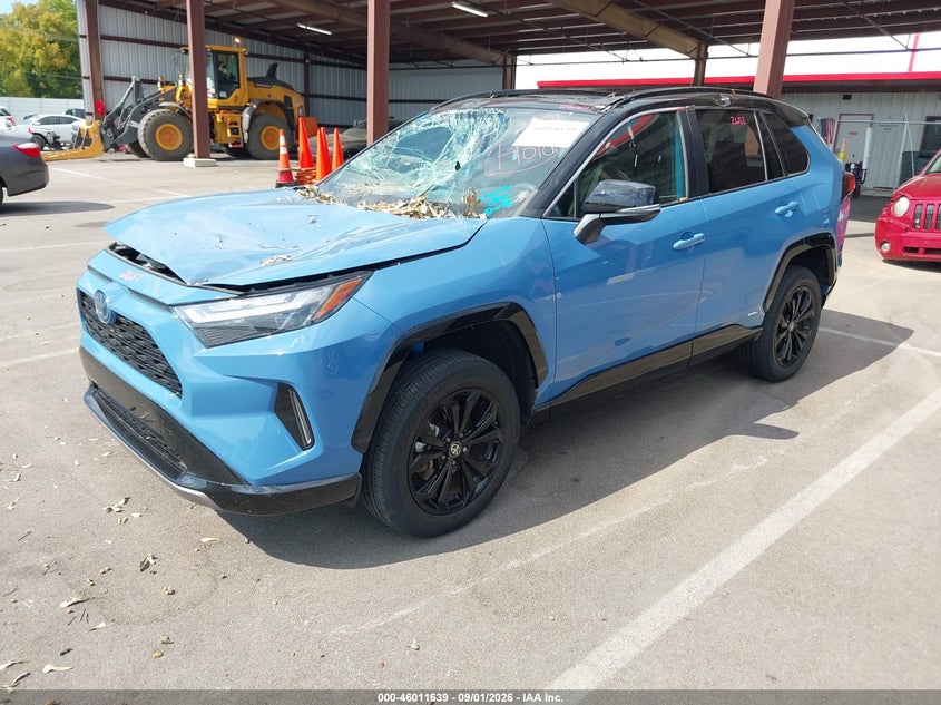2022 Toyota Rav4 Hybrid Xse, Стихия, IAAI, VIN 2T3E6RFV8NW035870 — фото 2