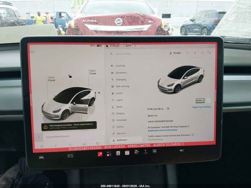 TESLA MODEL 3 2023 VIN 5YJ3E1EA8PF453350