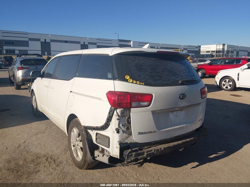 Vin: kndma5c10f6026300, lot: 46511237, kia sedona l 20153