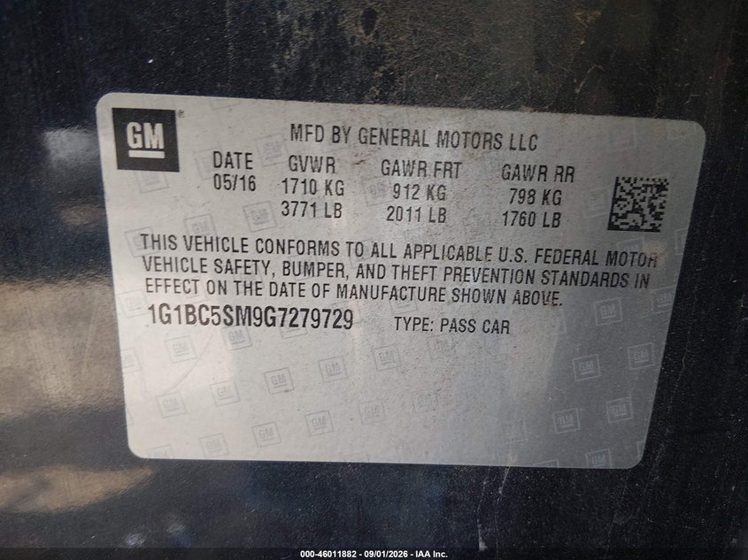 2016 CHEVROLET CRUZE LS AUTO · Фото 9
