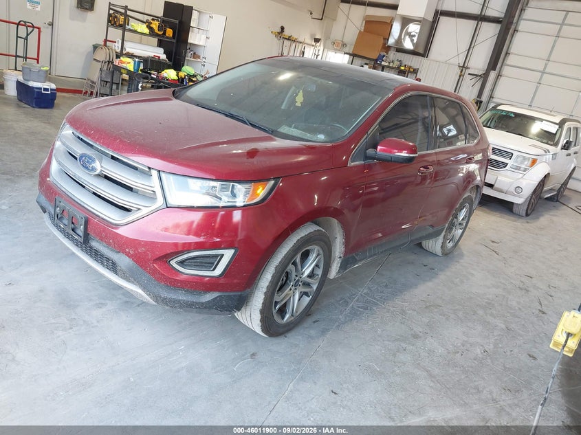 Vin: 2fmpk3k93gbb22071, lot: 46511276, ford edge titanium 20162