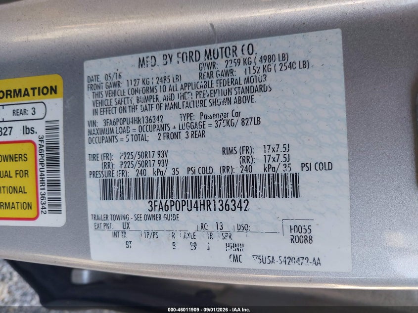 2017 FORD FUSION ENERGI SE LUXURY · Фото 9