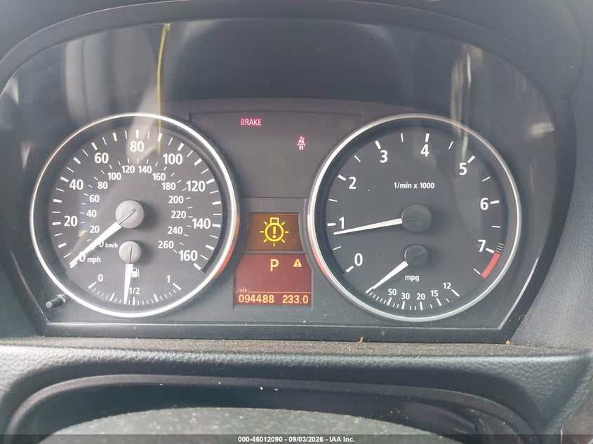 BMW 328XI 2007 VIN WBAVC93537KX56944