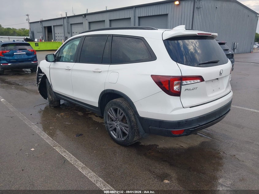 Vin: 5fnyf6h31nb037070, lot: 46511508, honda pilot awd sport 20223