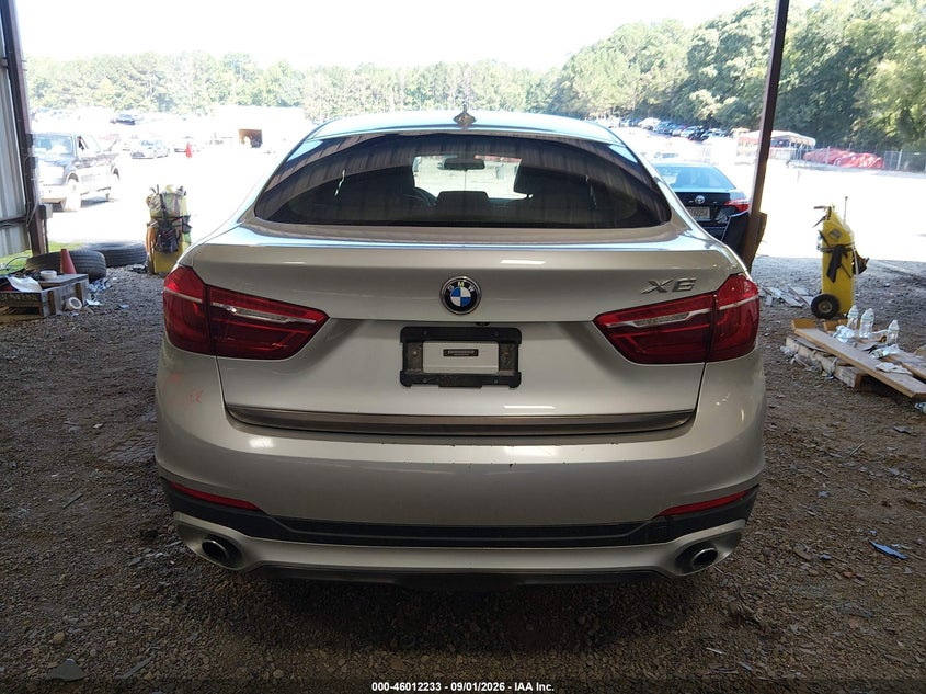 BMW X6 2015 VIN 5UXKU2C55F0N76643