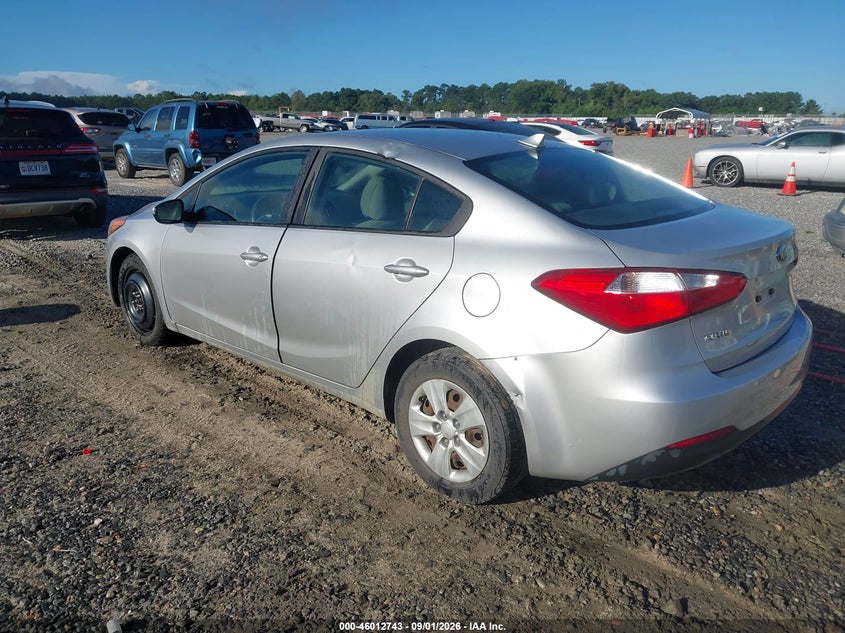 Vin: knafk4a65e5056506, lot: 46512119, kia forte lx 20143