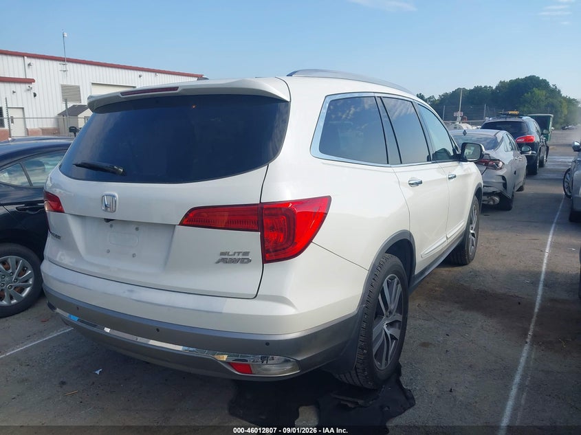 Vin: 5fnyf6h01hb084223, lot: 46512183, honda pilot elite 20174
