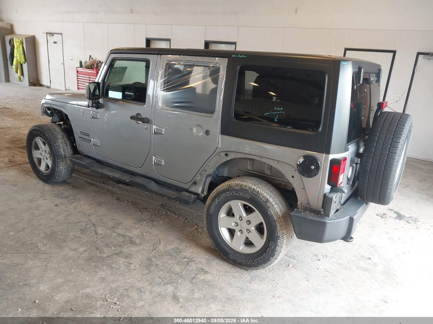 Vin: 1c4bjwdg2hl750767, lot: 46512316, jeep wrangler unlimited sport 4x4 20173