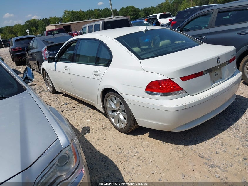 BMW 745LI 2003 VIN WBAGN63403DR17063