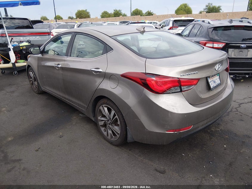 Vin: 5npdh4ae4eh477133, lot: 46512859, hyundai elantra limited 20143
