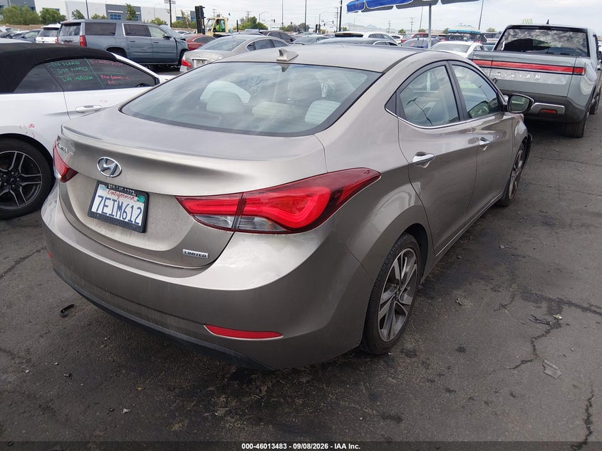 Vin: 5npdh4ae4eh477133, lot: 46512859, hyundai elantra limited 20144