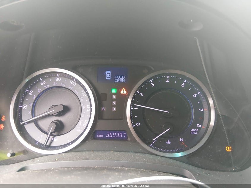 LEXUS IS 250 2012 VIN JTHBF5C21C5161819